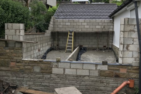 Ongoing Bedroom and kitchen extension, Longwood